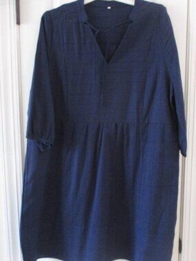 New Navy Womens 100% Cotton Dress Size Xlarge